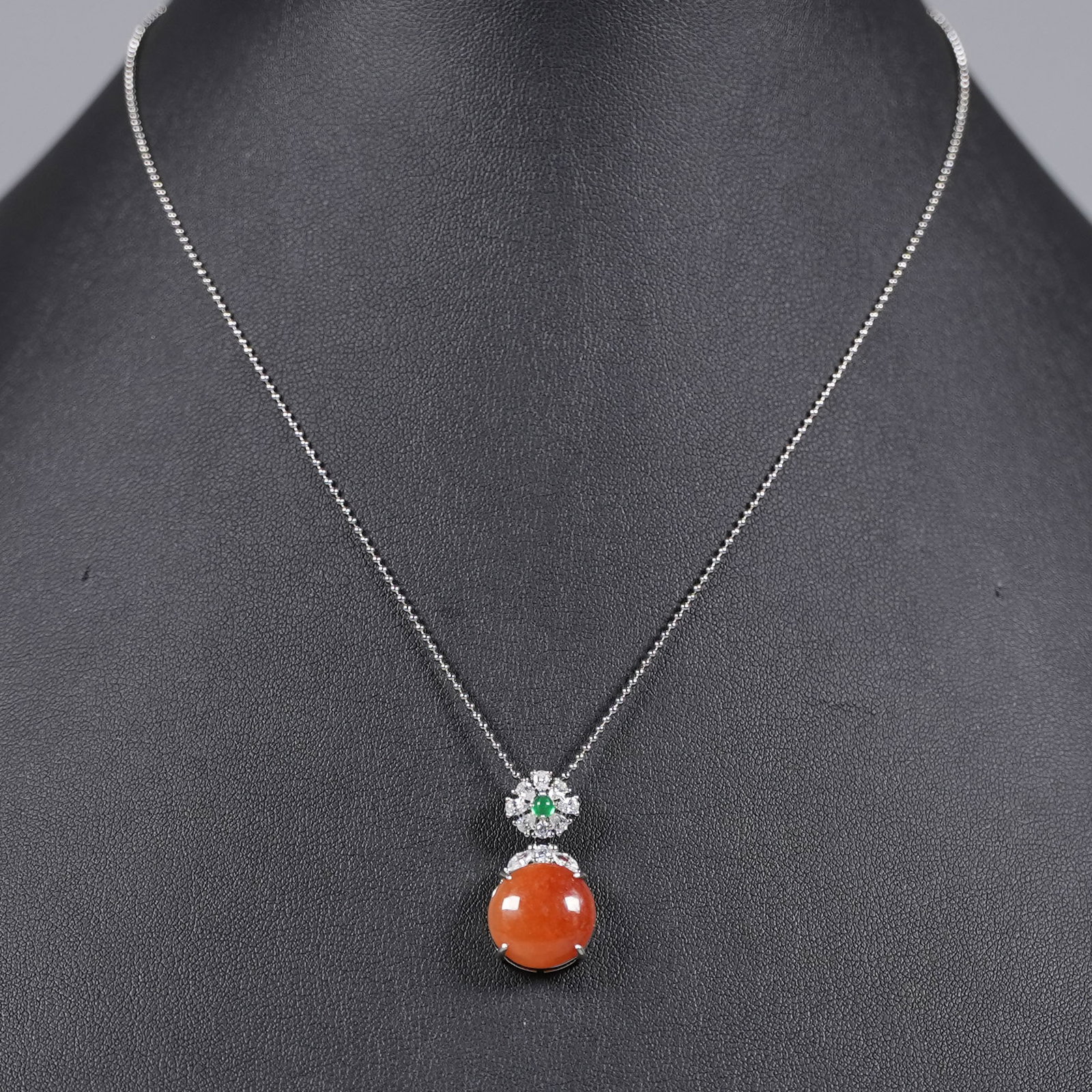 A set sterling with natural jadeite - 6
