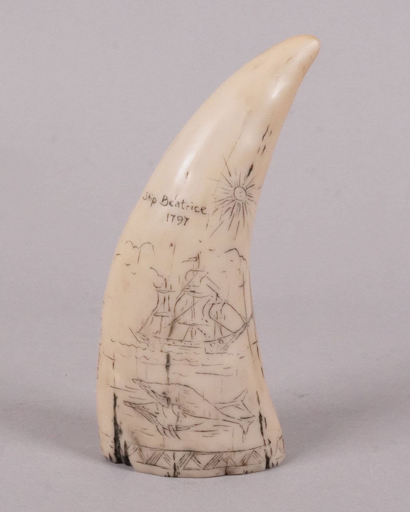 A large estate carved item: A large estate carved item. H: 5.9" x W: 2.6." Condition selling it as is, all sales are final. No return.