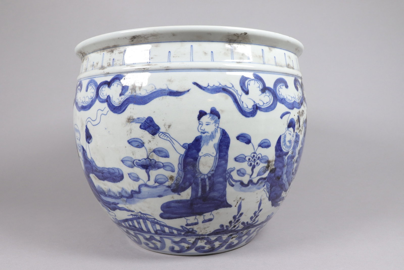Chinese fine b/w pot - 3