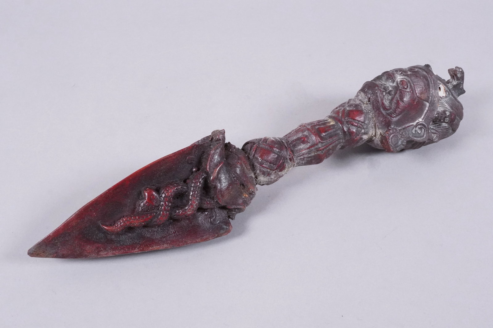 A Tibetan fine spear: A Tibetan fine spear. L: 12.2" x W: 2.2."