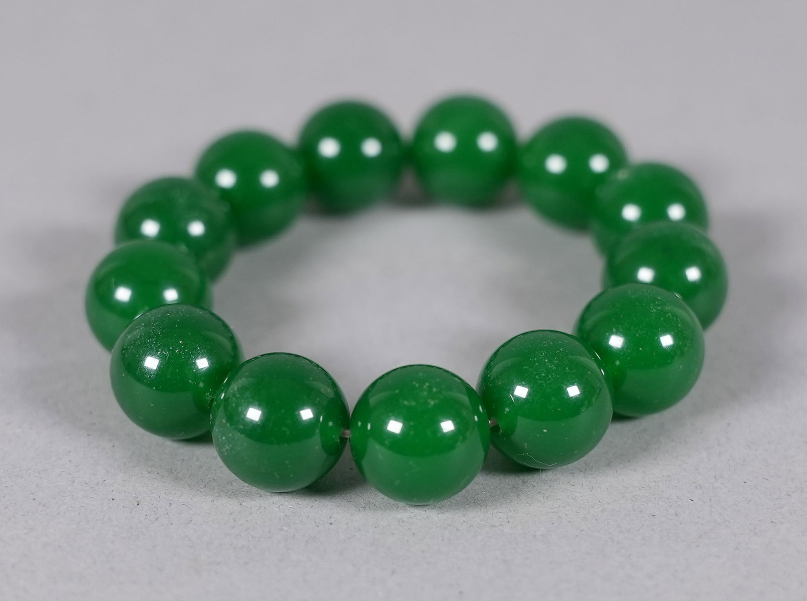Lots Chinese apple green beaded items - 2