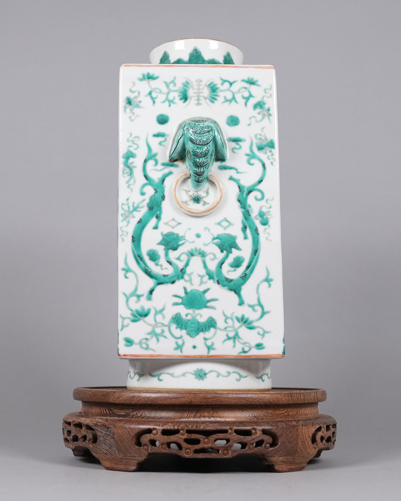 Chinese fine square vase - 2