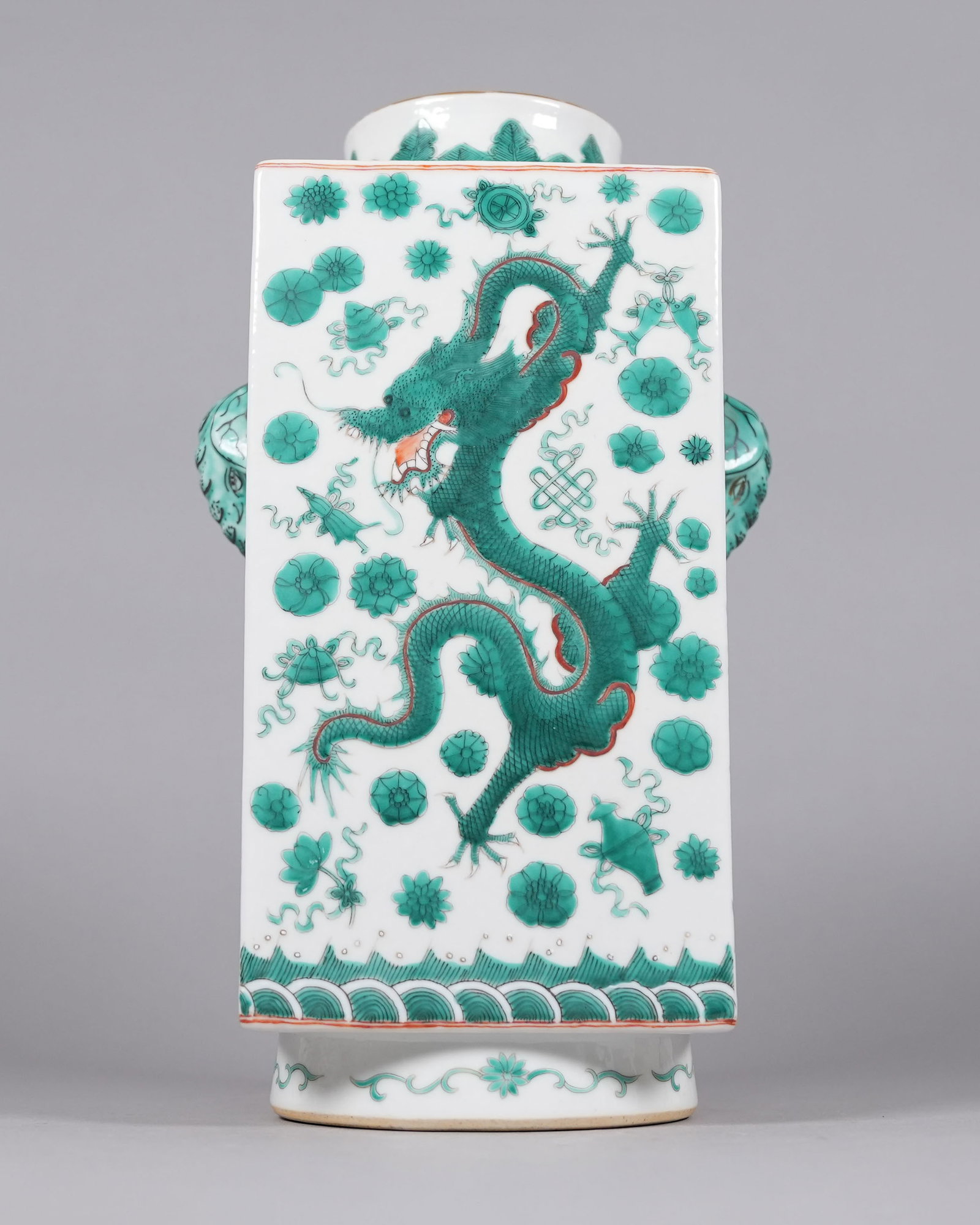 Chinese fine square vase - 6