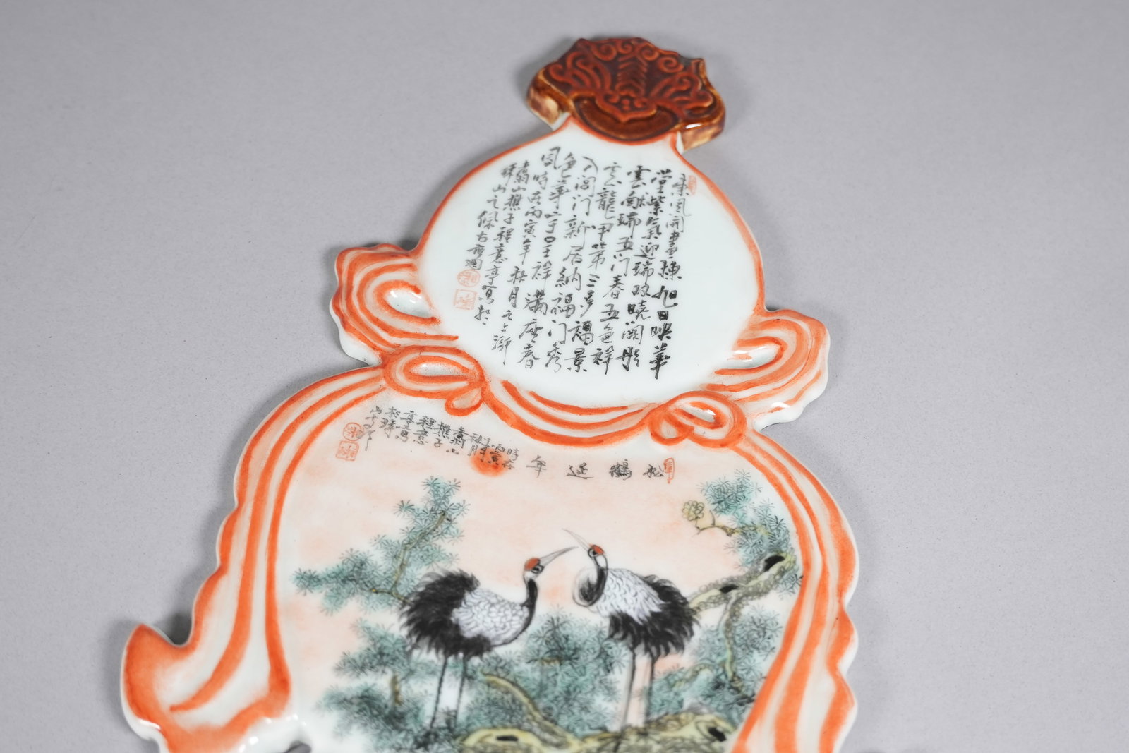 2 Chinese fine gourd plaques - 6