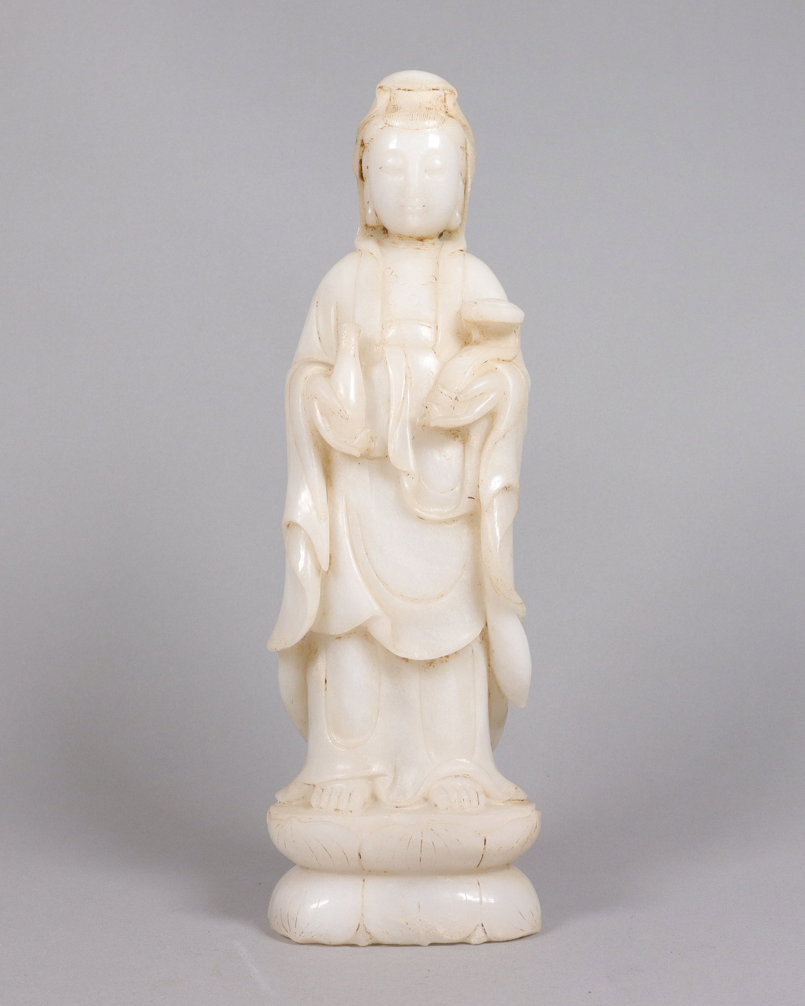 Chinese tall jade carved buddha (1 of 8)