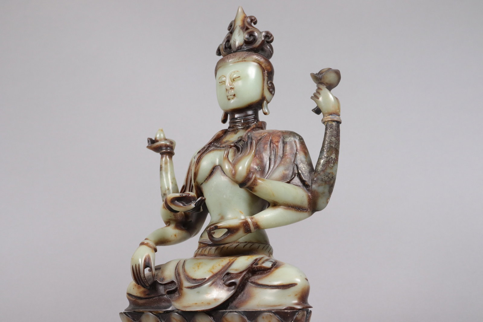 Chinese fine jade large buddha - 4