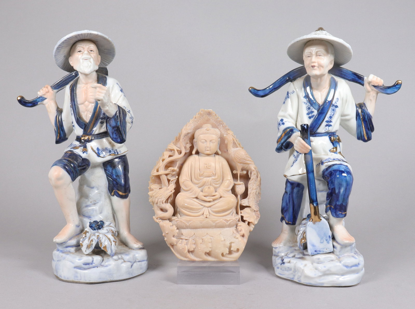 Lots Chinese fine figures: Lots Chinese fine figures, largest H: 8" x W: 5.5."