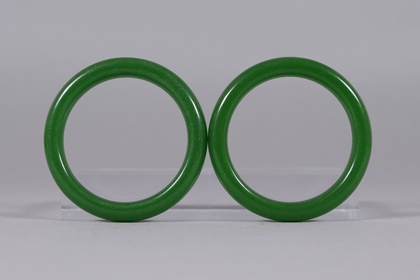 Lots Chinese apple green bangles - 3