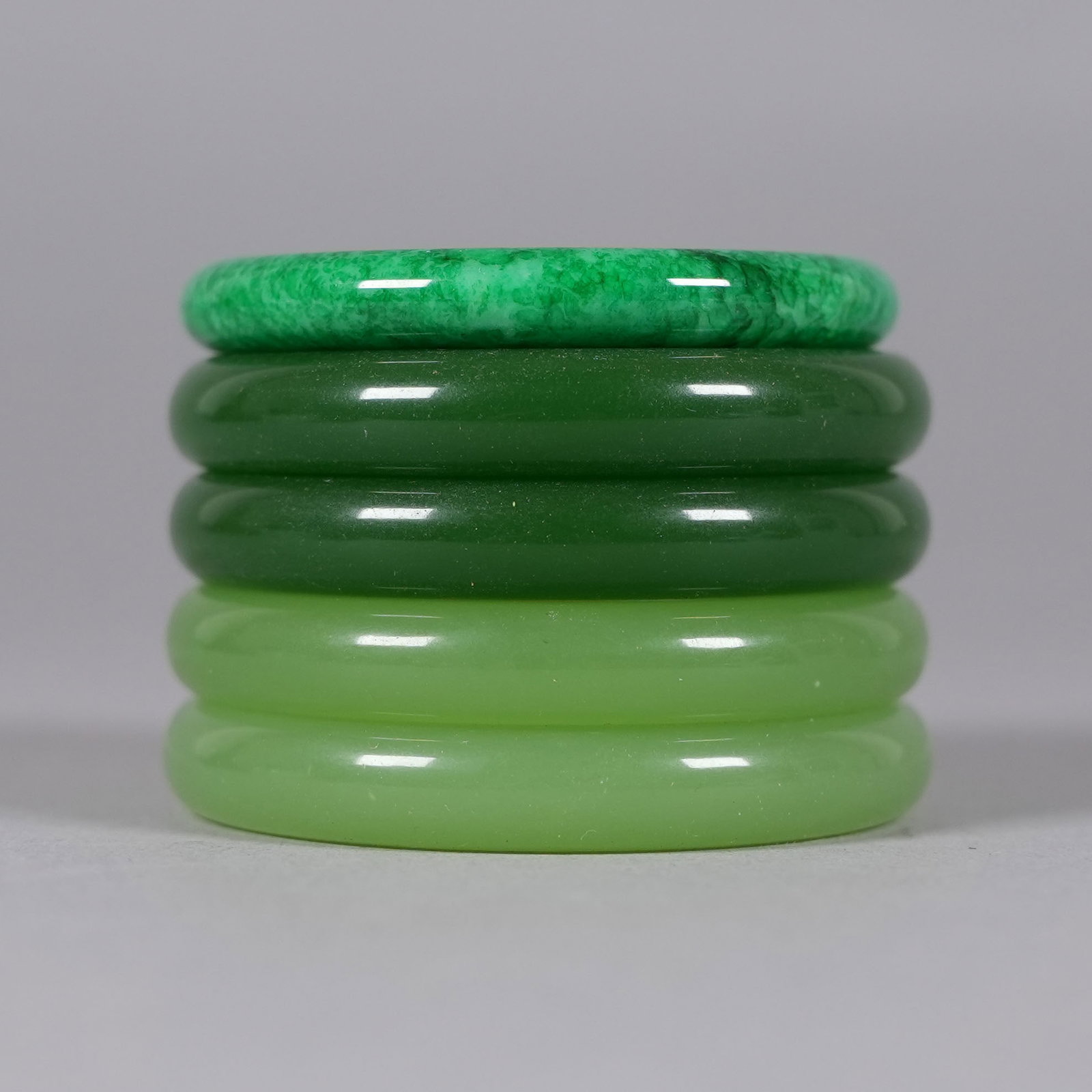 Lots Chinese apple green bangles - 5