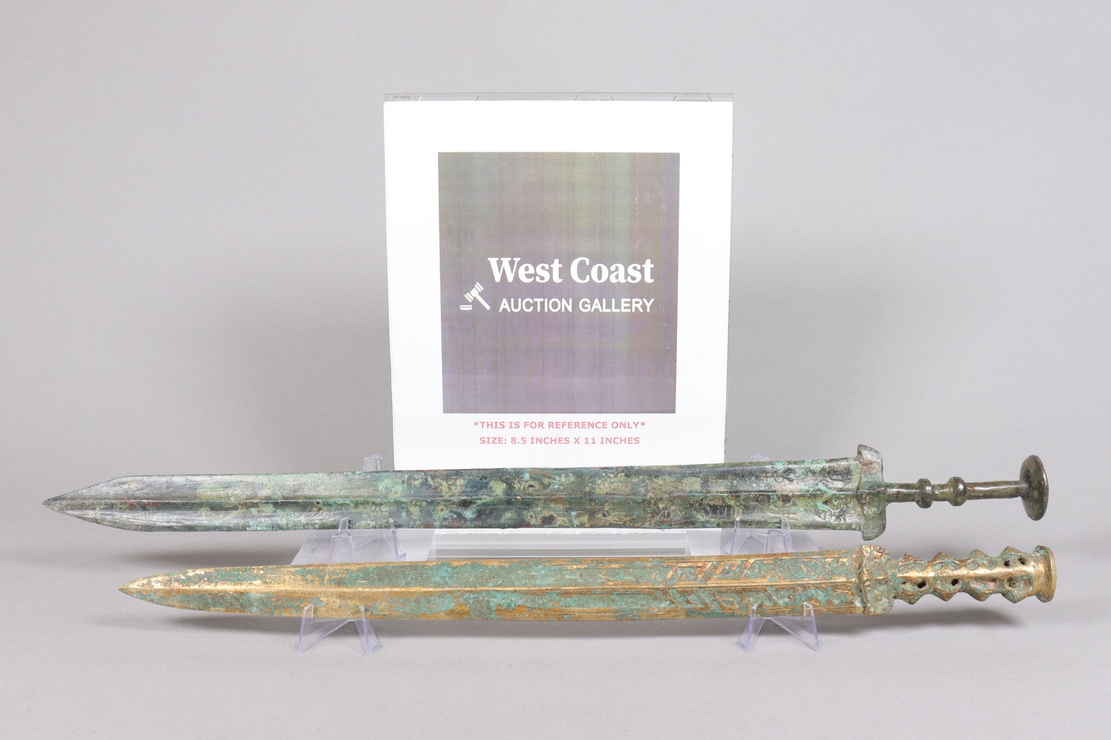 2 Chinese fine bronze sword - 2