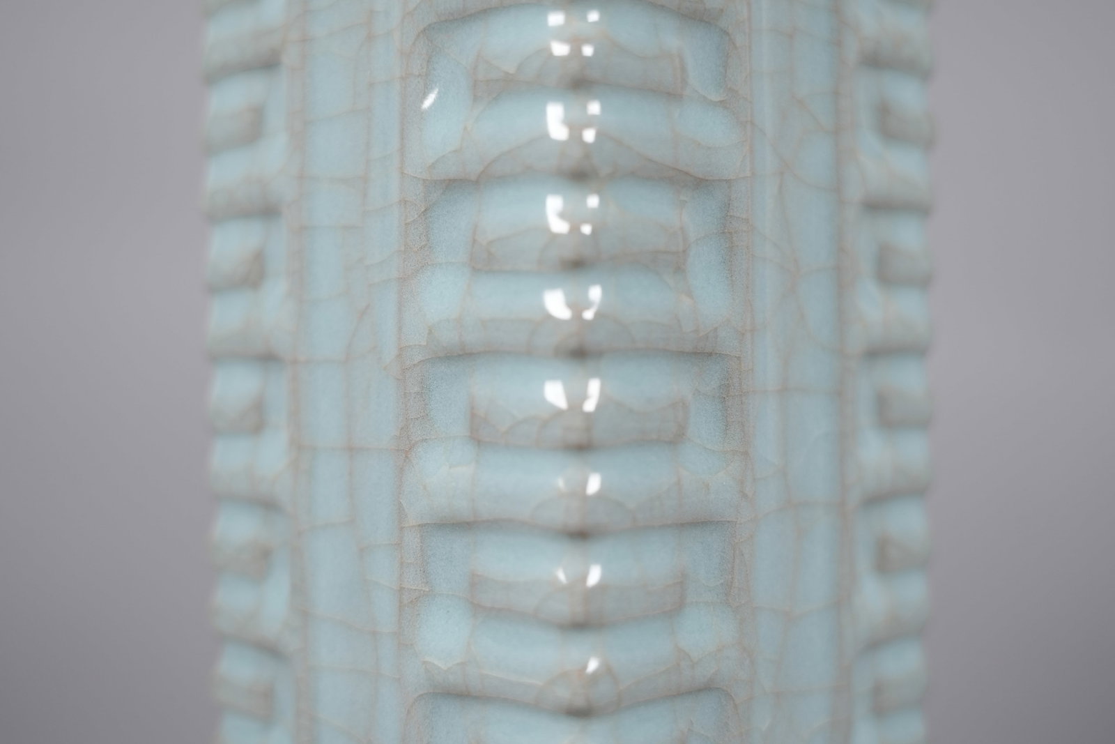 2 Chinese fine square crackled vase - 5