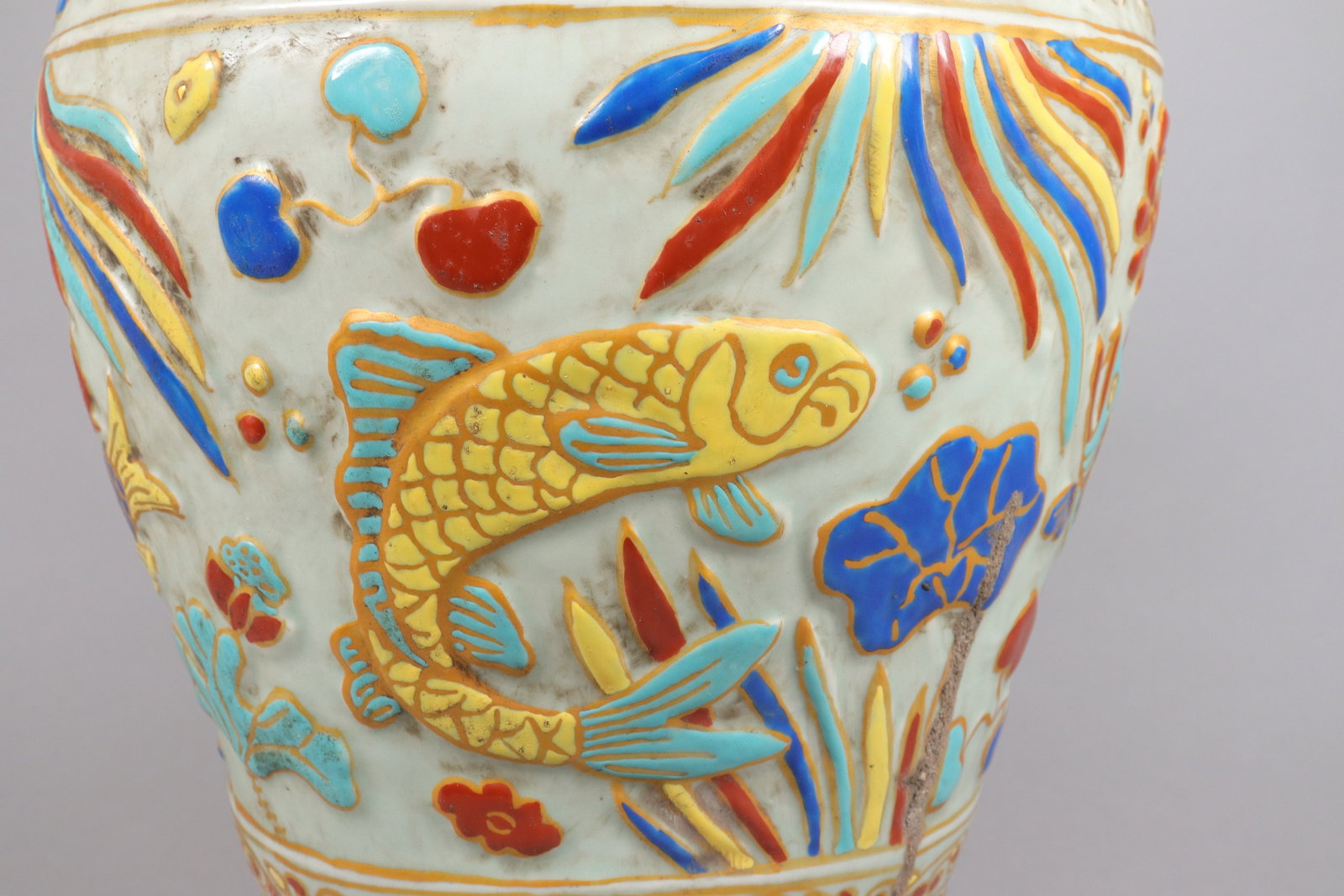 Chinese large tall lidded jar - 6