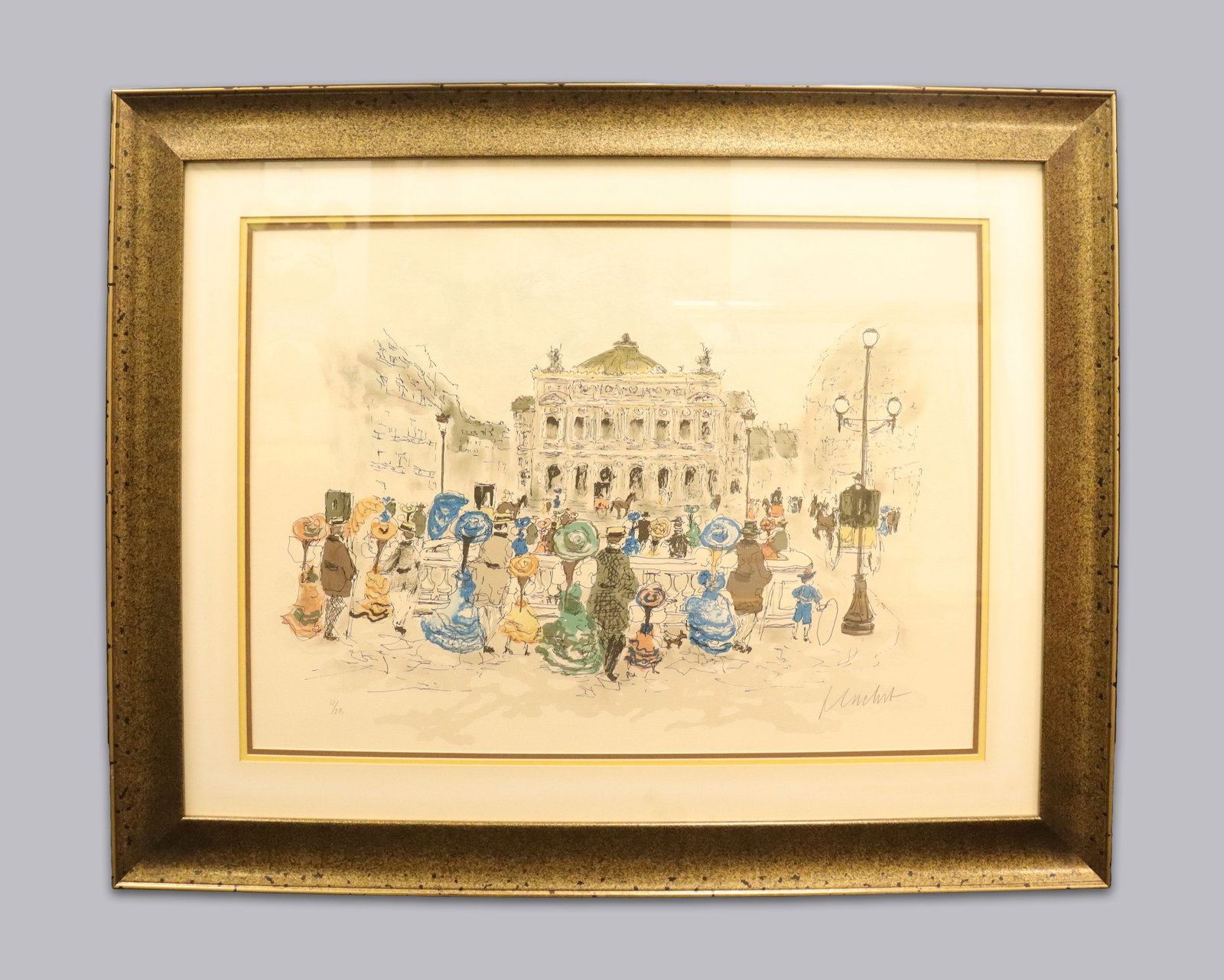 Urbain Huchet signed lithograph: Irbain Huchet original signed lithograph, comes with certificate of authenticity. H: 31.5" x W: 39.5."
