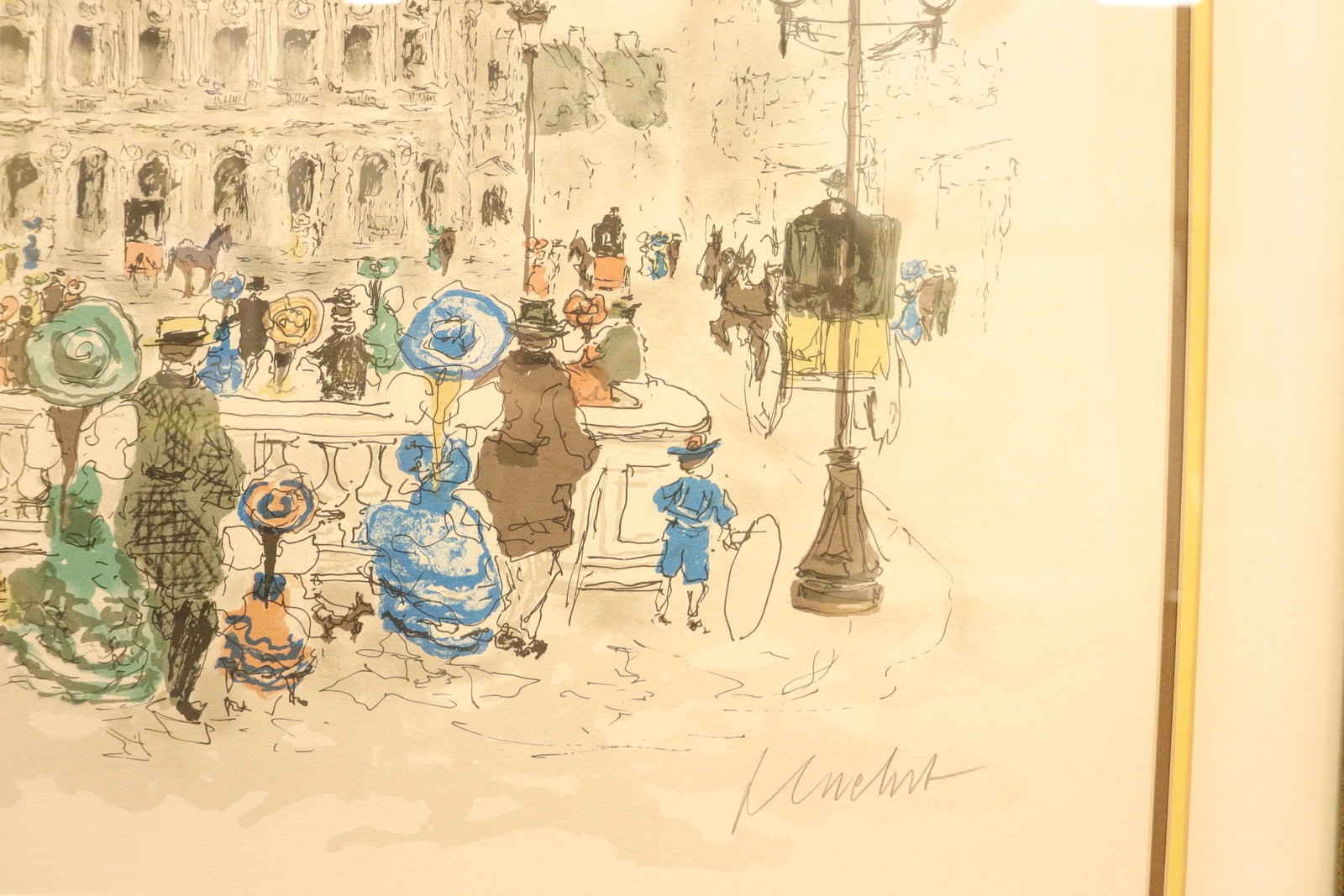 Urbain Huchet signed lithograph - 4