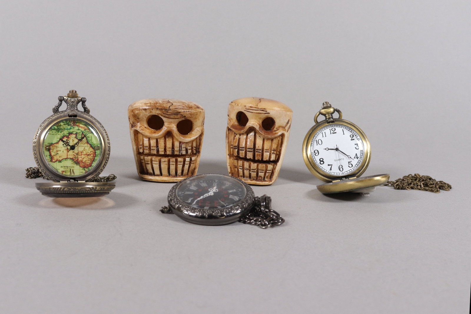 Lots carvings and pocket watch: Lots carvings and pocket watch. All sales are final, no return.