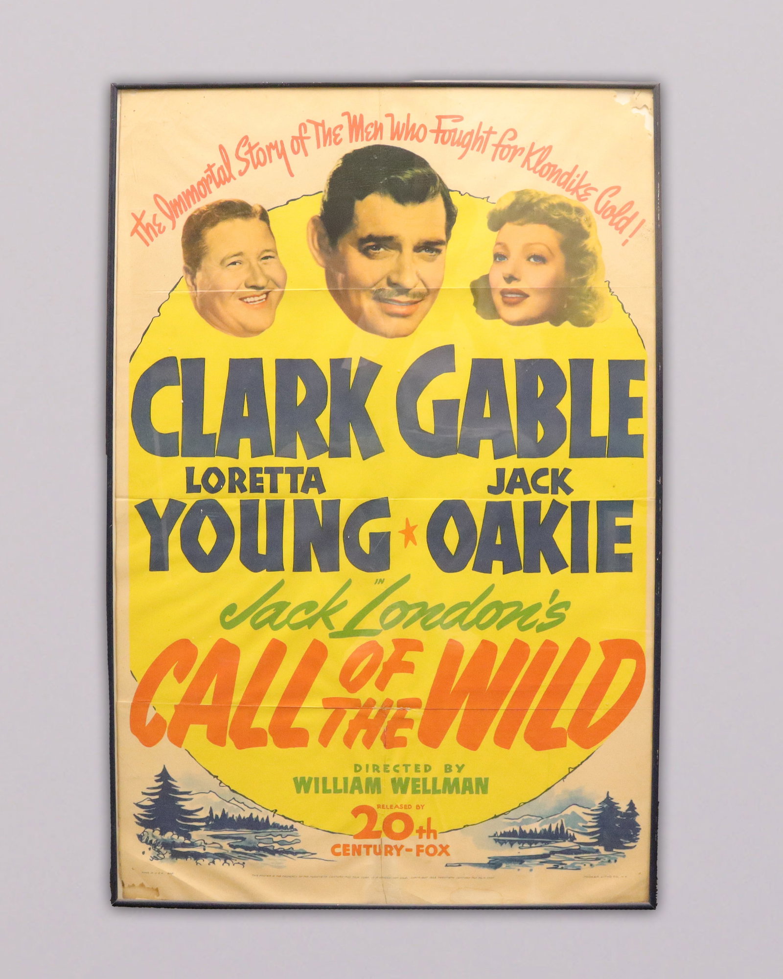 A vintage framed movie poster: A vintage framed movie poster. H: 41.5" x W: 27.5."