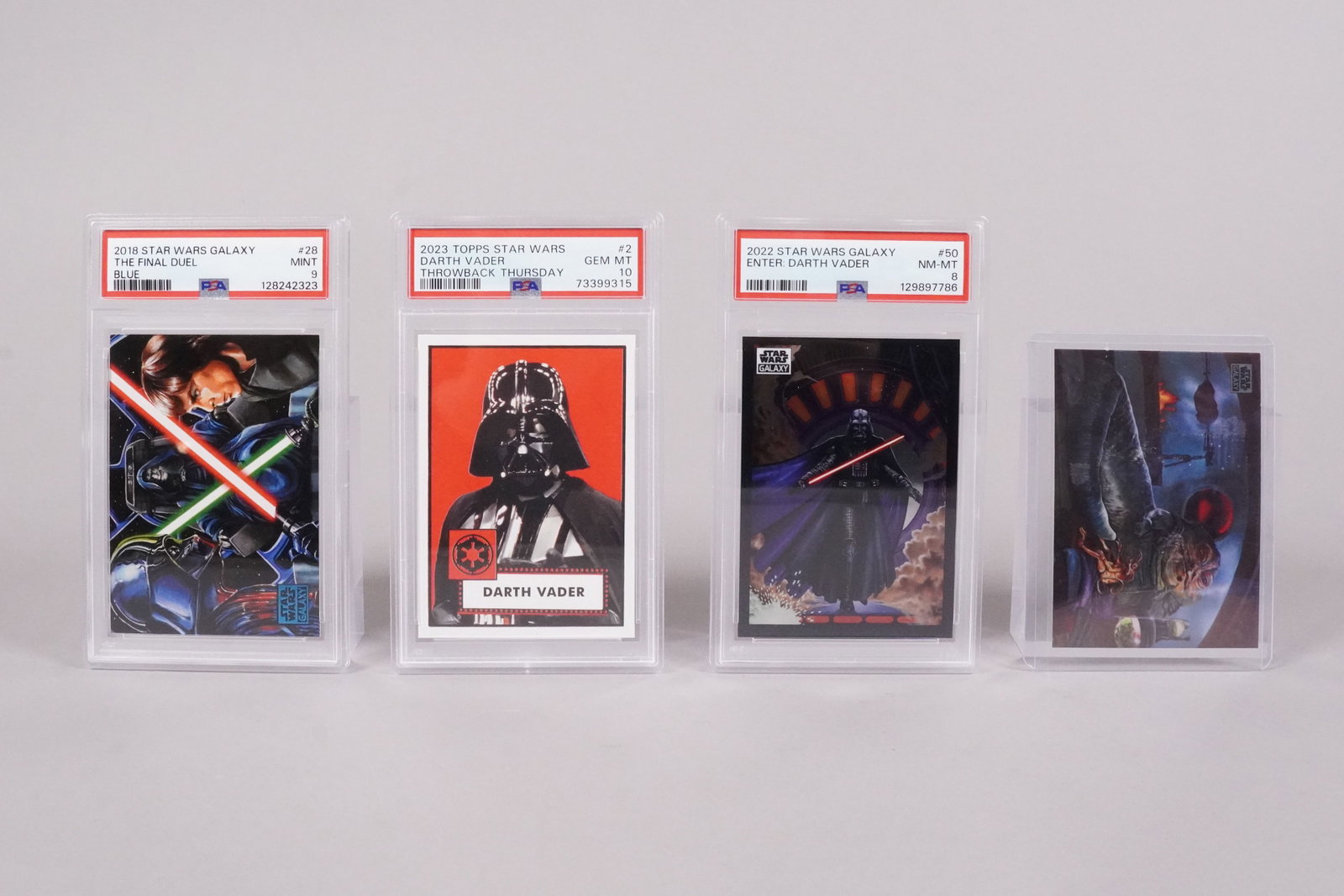 Lots Star Wars card PSA: Lots Star Wars card, 3 were graded by PSA, and one is ungraded.