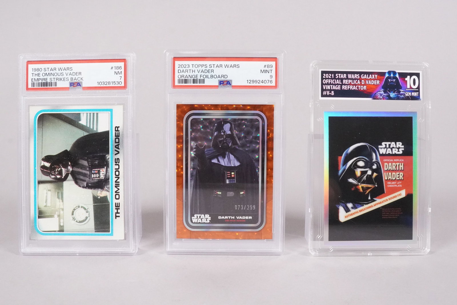 Lots Star Wars card PSA: Lots Star Wars card, two were graded by PSA, and another one is ungraded.