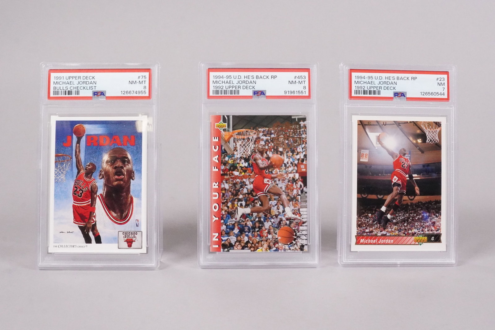 Lots Michael Jordan PSA card: Lots Michael Jordan PSA cards.