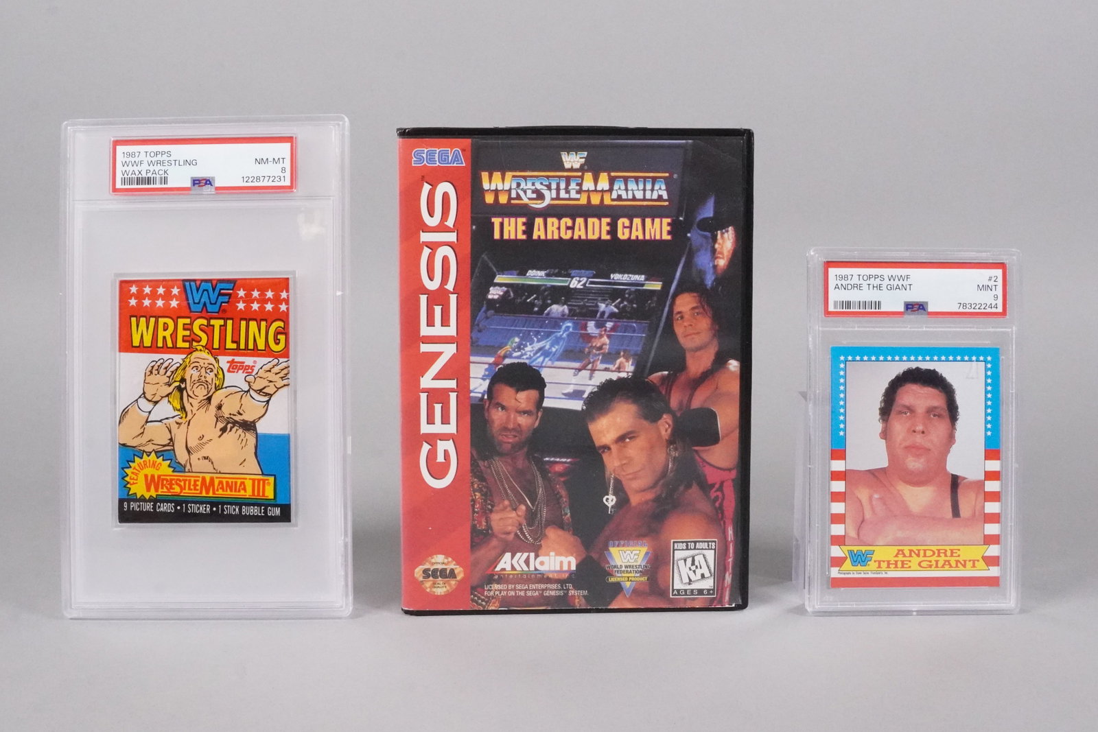 Lots PSA graded WWF card and a game (1 of 6)