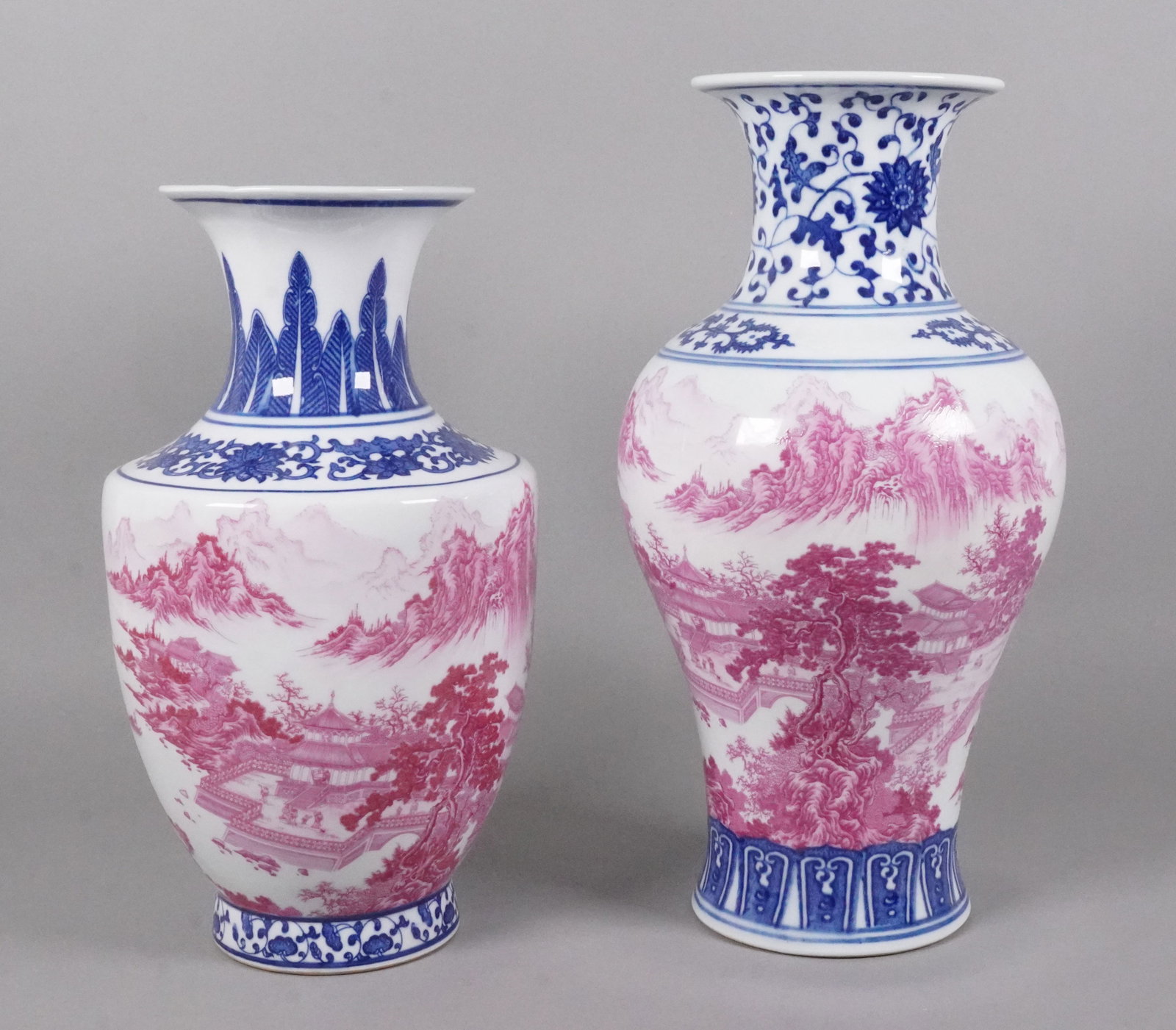 Lots Chinese tall vase: Lots Chinese fine tall vase, largest H: 13.6" x W: 8."