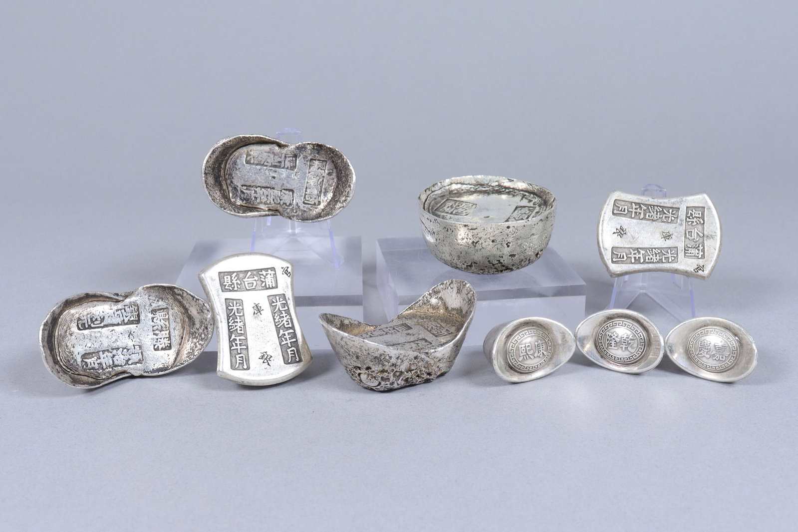 Lots carved ingots ungraded: Lots carved ingots, ungraded or did not get authenticate. All sales are final, we do not guarantee its material, age, engraving, or carvings. Condition selling it as is, no return.