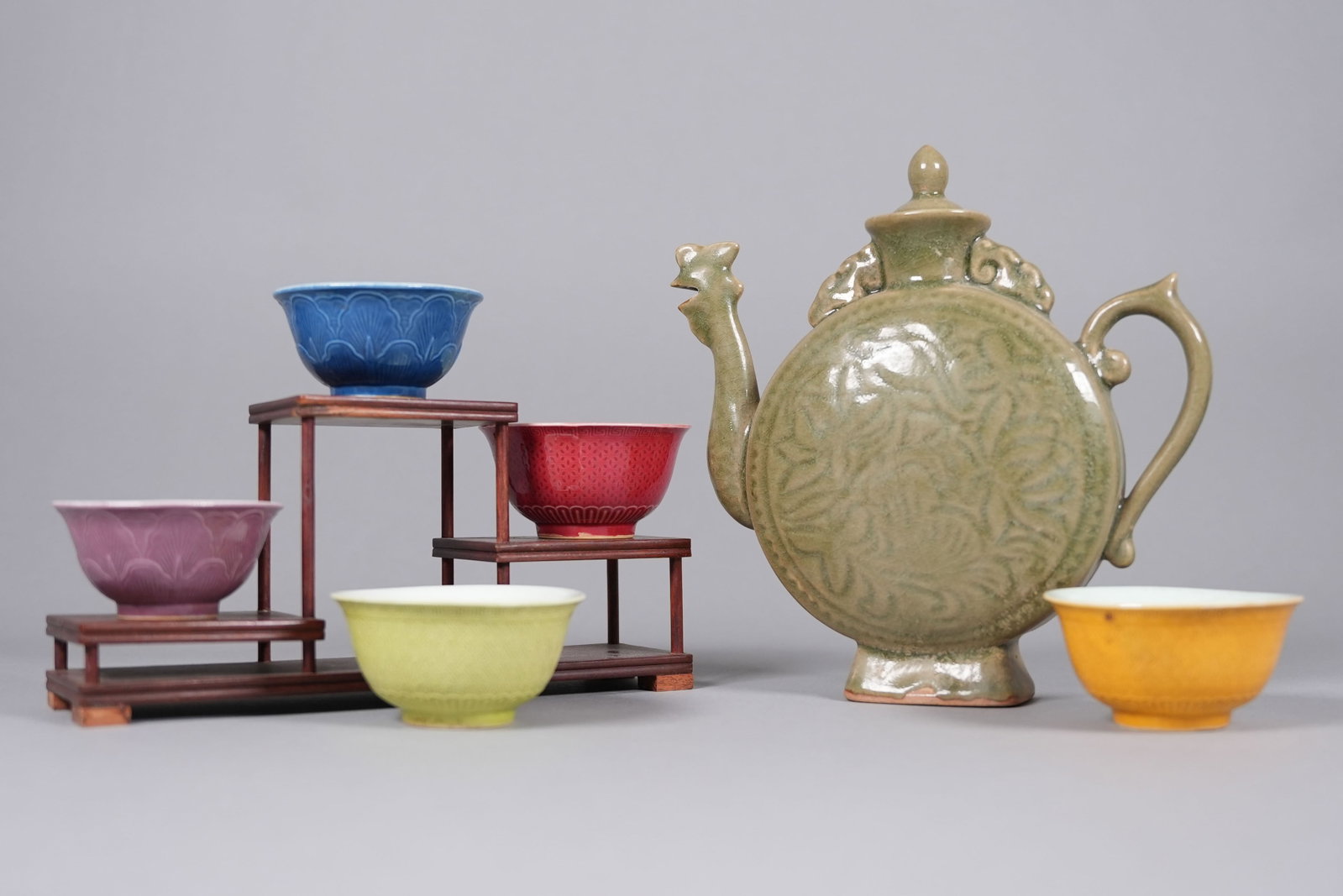 Lots Chinese fine porcelains: Lots Chinese fine porcelains, largest H: 8.1" x W: 8."
