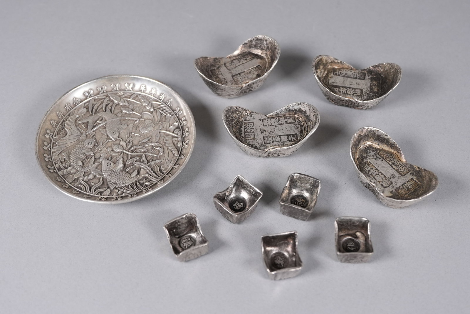 Lots carved ingots ungraded: Lots carved ingots, ungraded or did not get authenticate. All sales are final, we do not guarantee its material, age, engraving, or carvings. Condition selling it as is, no return.