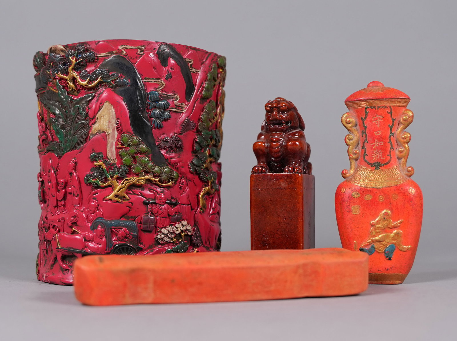 Lots Chinese fine carved figures (1 of 7)