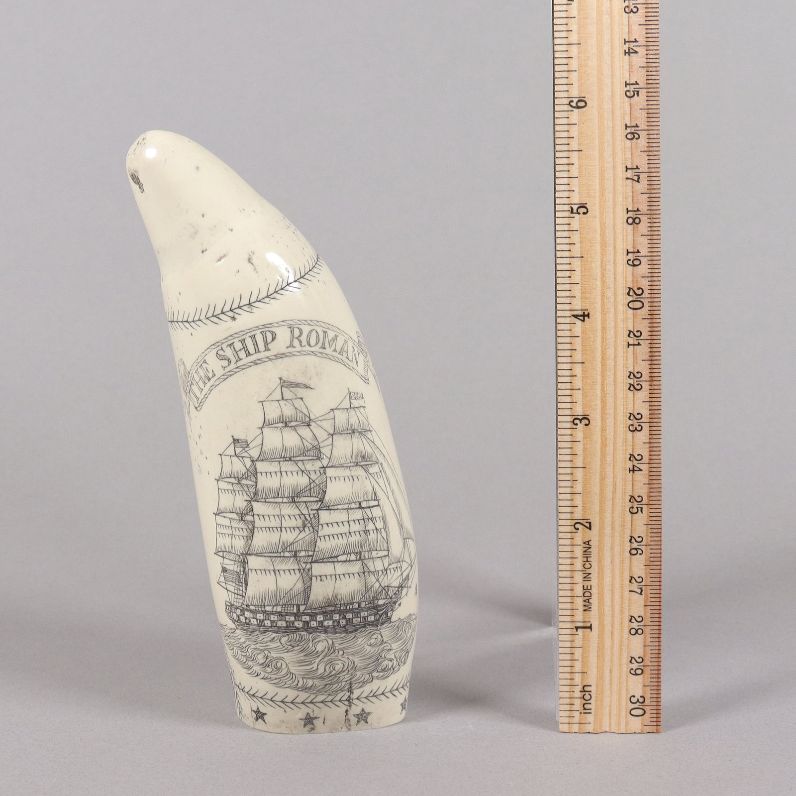 A large fine estate item: A large fine estate item, ungraded, and we do not guarantee its material, age or engravings. All sales are final, no return. H: 6.15" x W: 2.2."