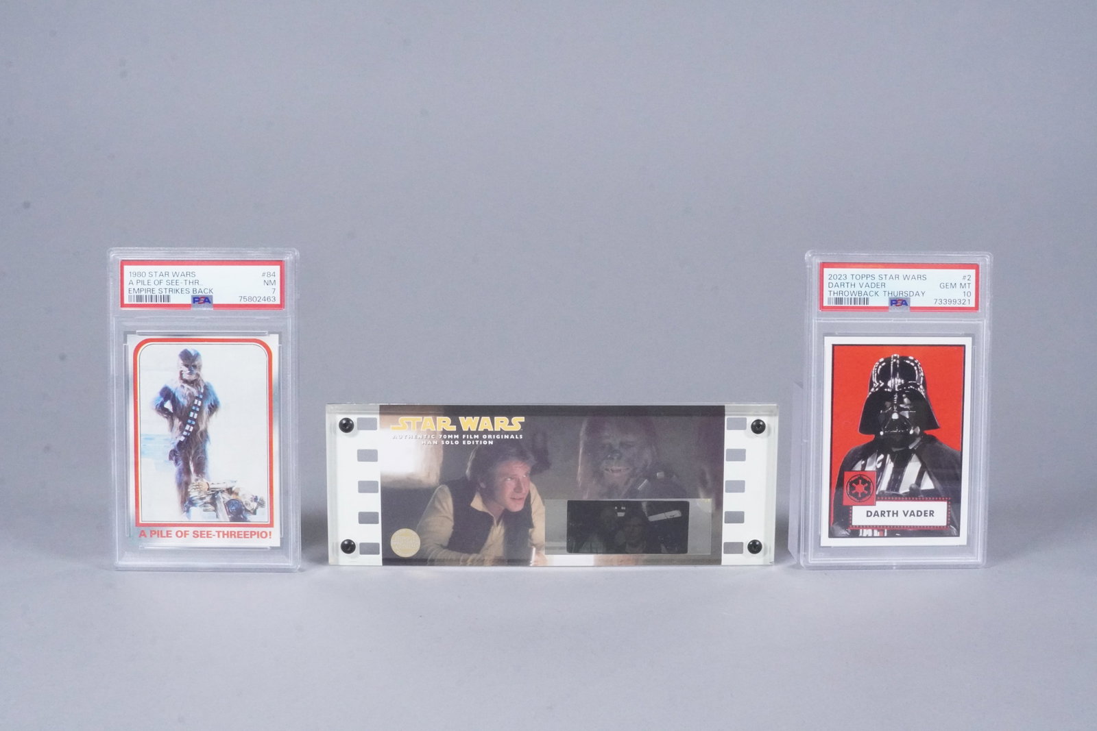 2 Star Wars card PSA and movie cell (1 of 6)