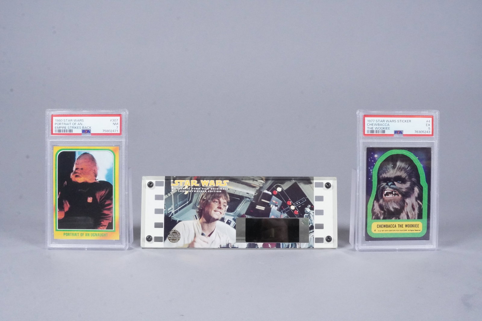 2 Star Wars card PSA and movie cell (1 of 6)