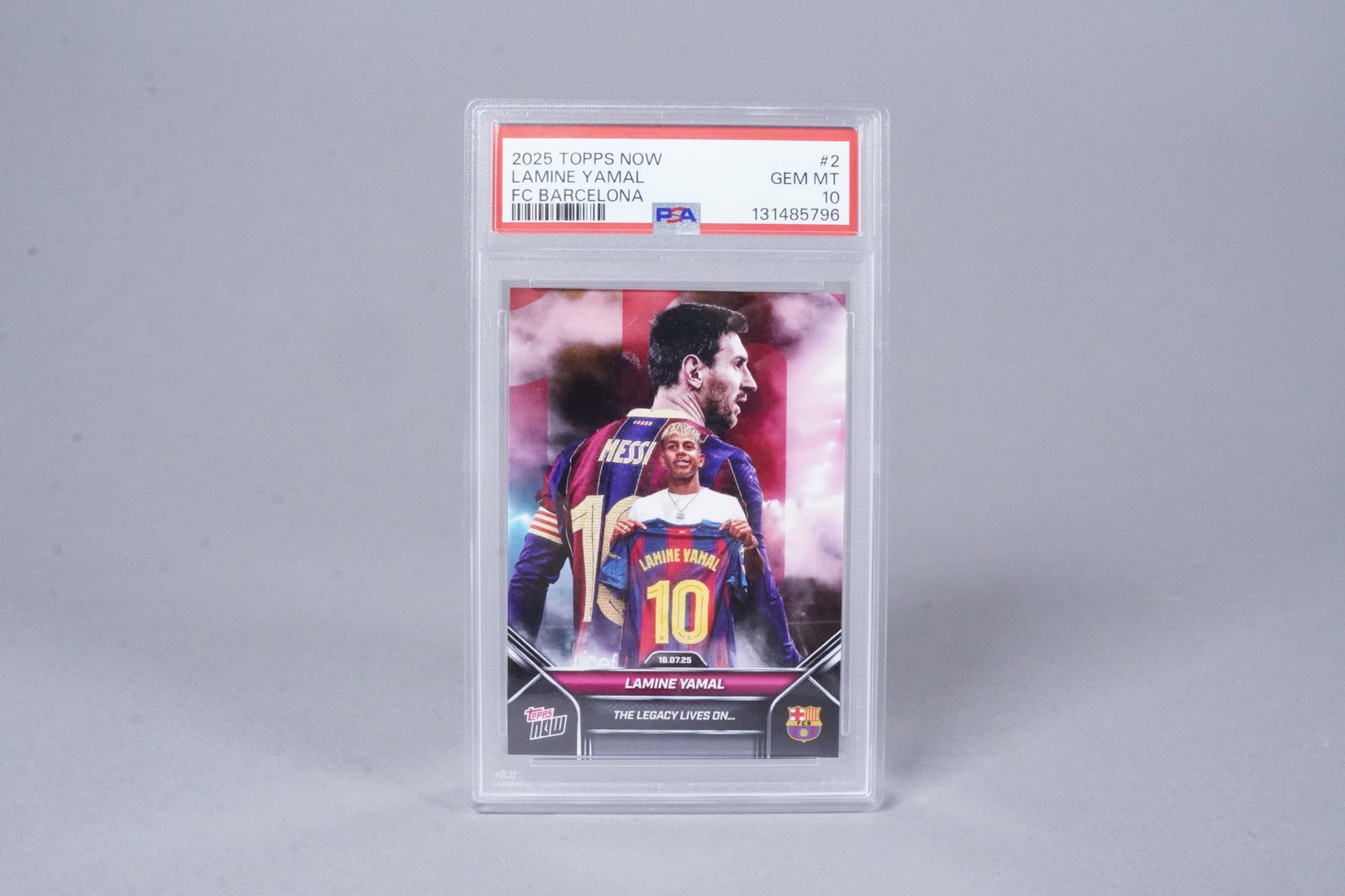 Messi Yamal 2025 card PSA: Messi Yamal 2025 PSA graded card.