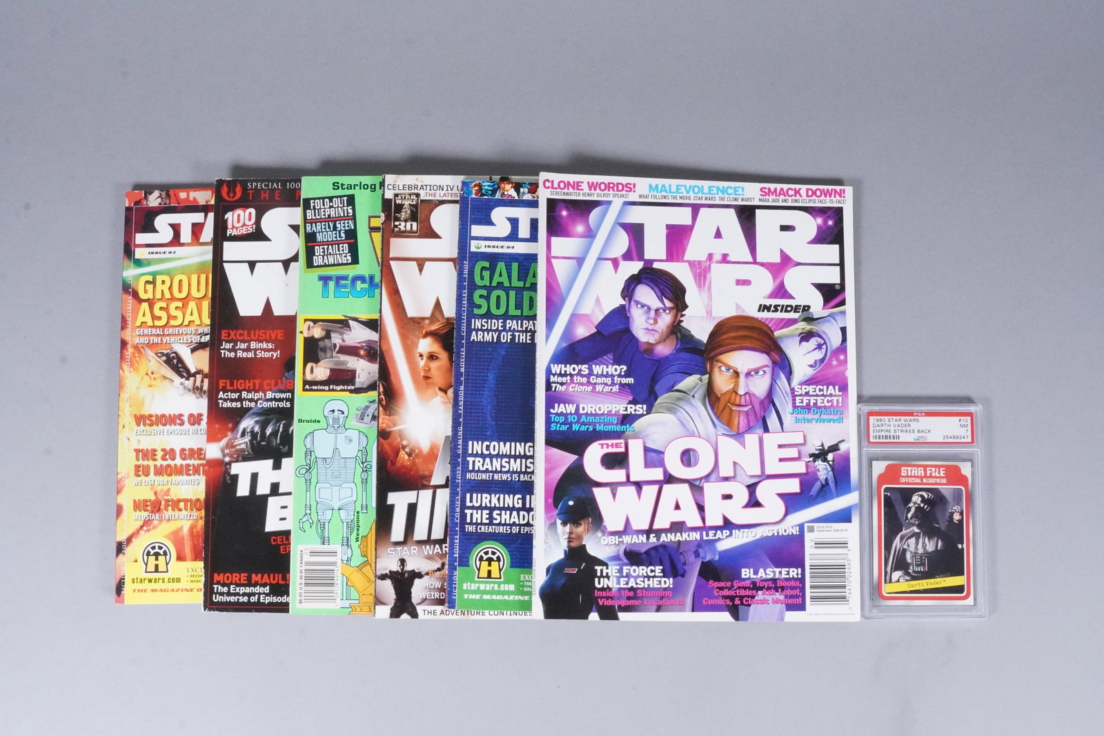 Lots Star Wars magazine and card PSA (1 of 6)