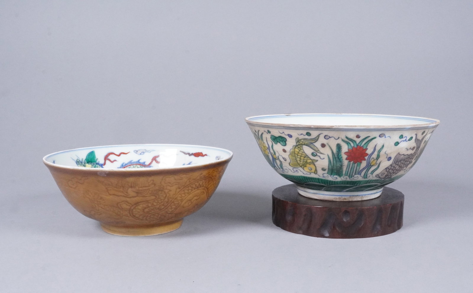 Lots Chinese fine bowls: Lots Chinese fine bowls, largest H: 3" x W: 7.5."