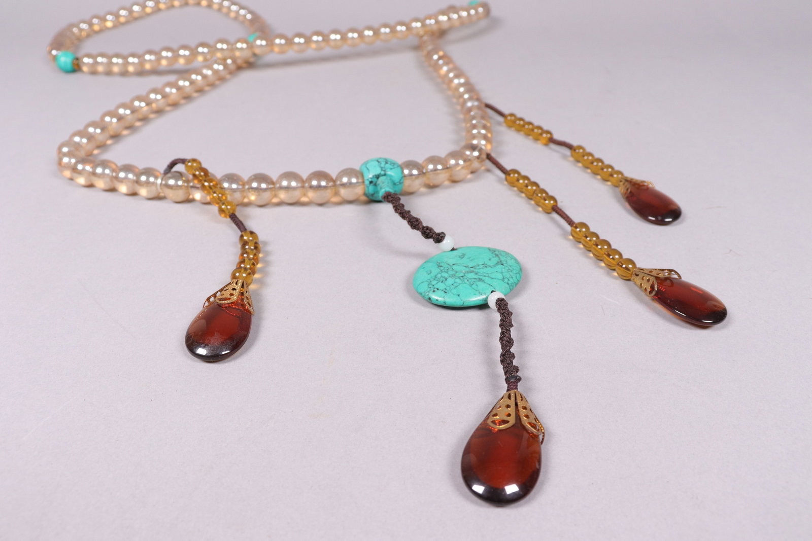 Chinese long beaded necklace - 2