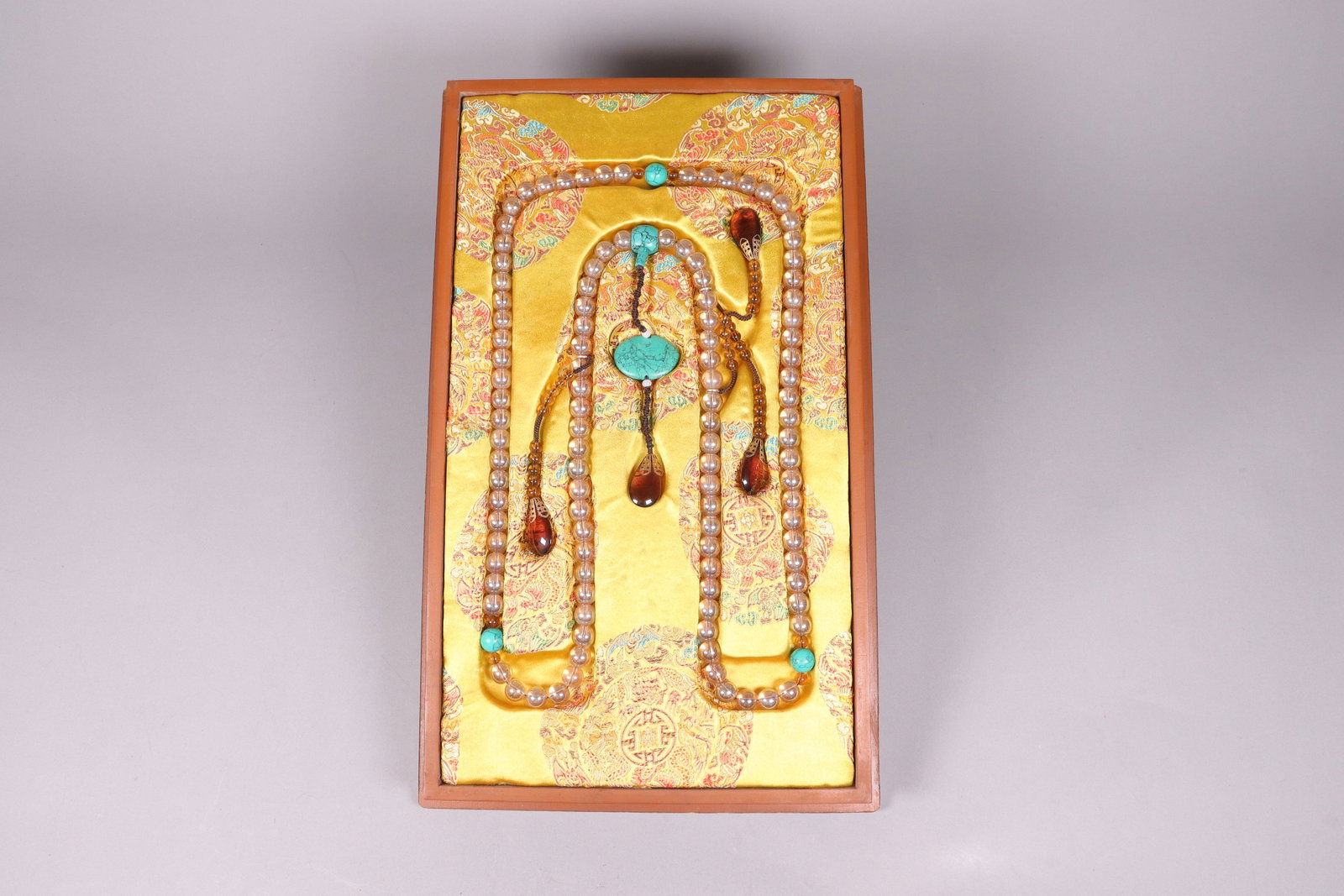 Chinese long beaded necklace - 4