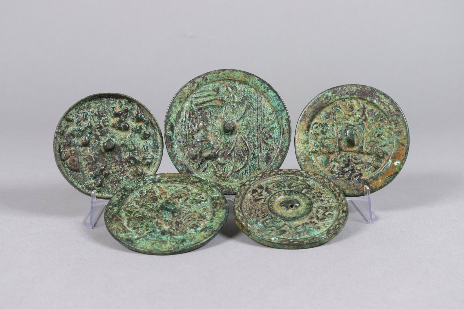 Lots Chinese bronze mirrors (1 of 9)