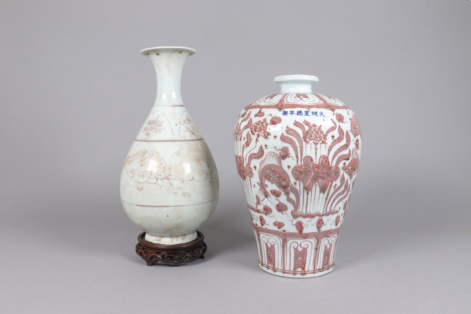 Lots Chinese fine vase: Lots Chinese fine vase, largest H: 12.1" x W: 8."