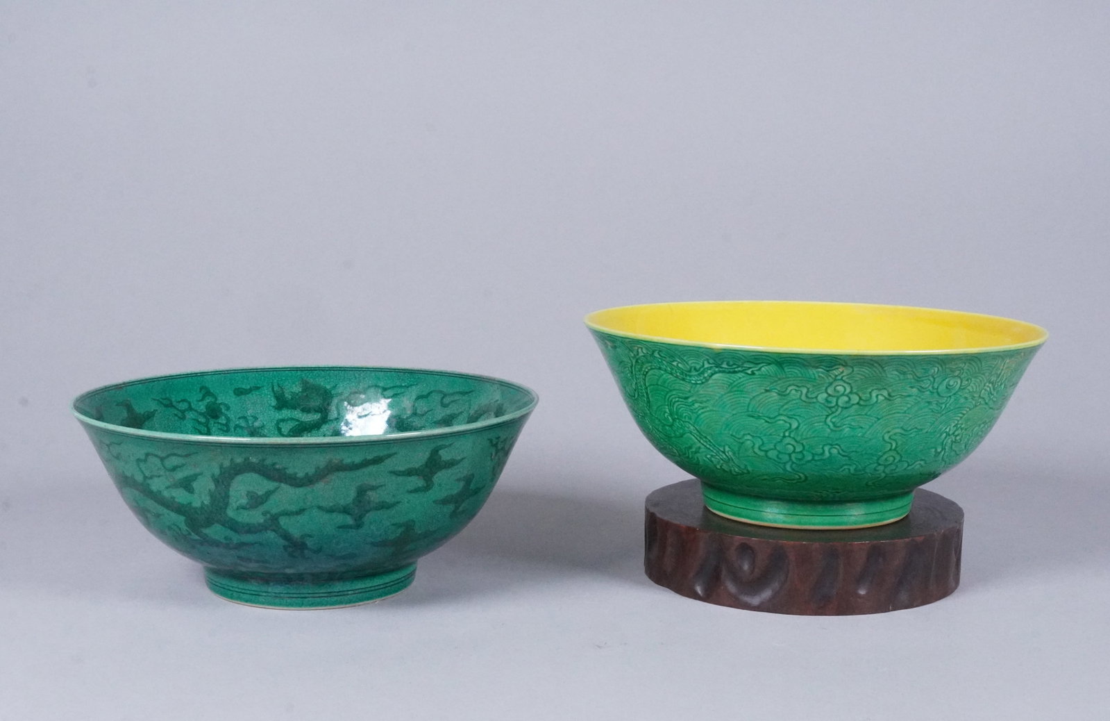 2 Chinese fine green bowls (1 of 7)