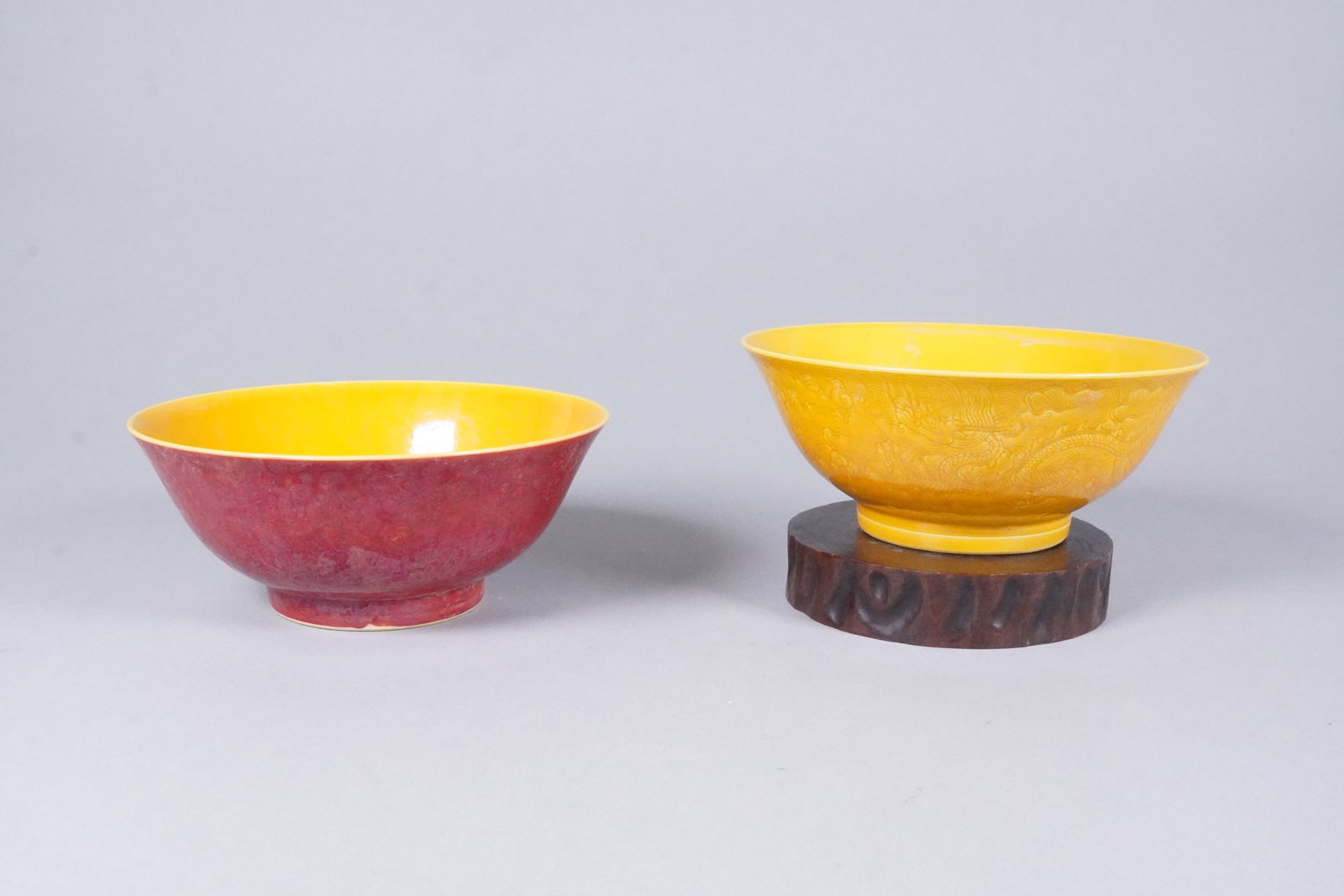2 Chinese fine bowls: 2 Chinese fine bowls, largest H: 3" x W: 7.32."
