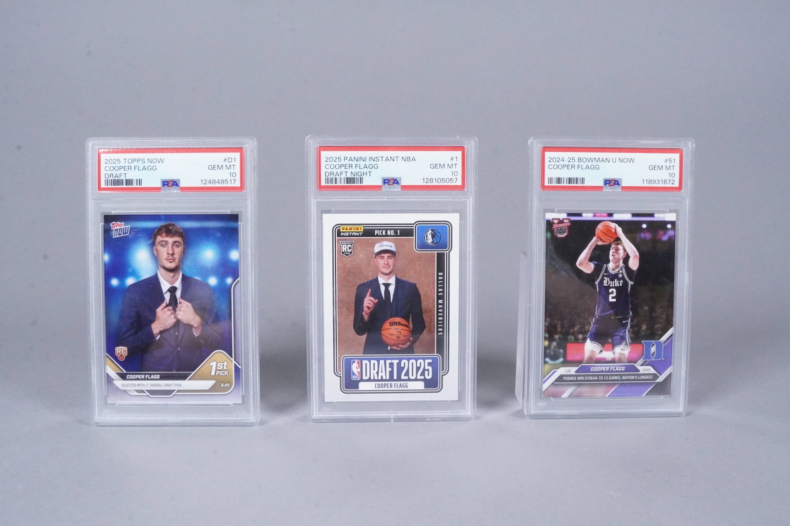 3 Cooper Flagg rookie card PSA 10: 3 Cooper Flagg rookie card, PSA 10.