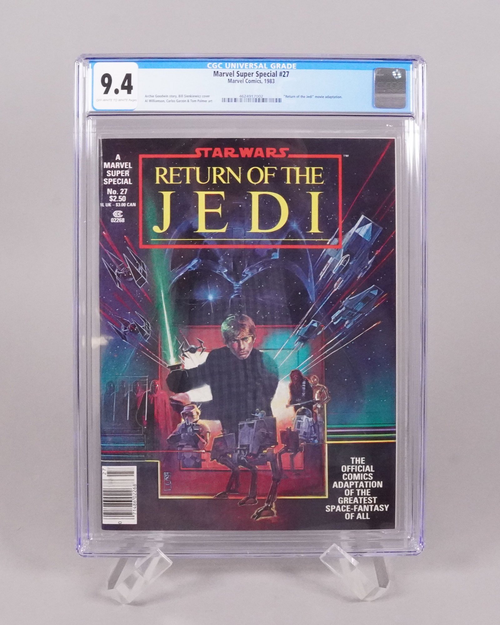 1983 Star Wars comic CGC: 1983 Star Wars comic book, CGC graded.