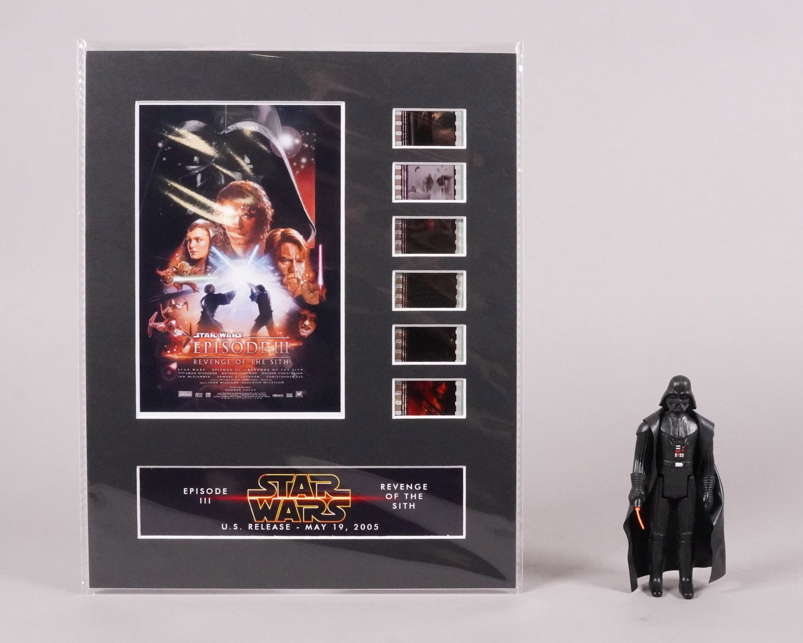 Star Wars original movie cell and figure: Star Wars original movie cell, and Star Wars rare action figure.