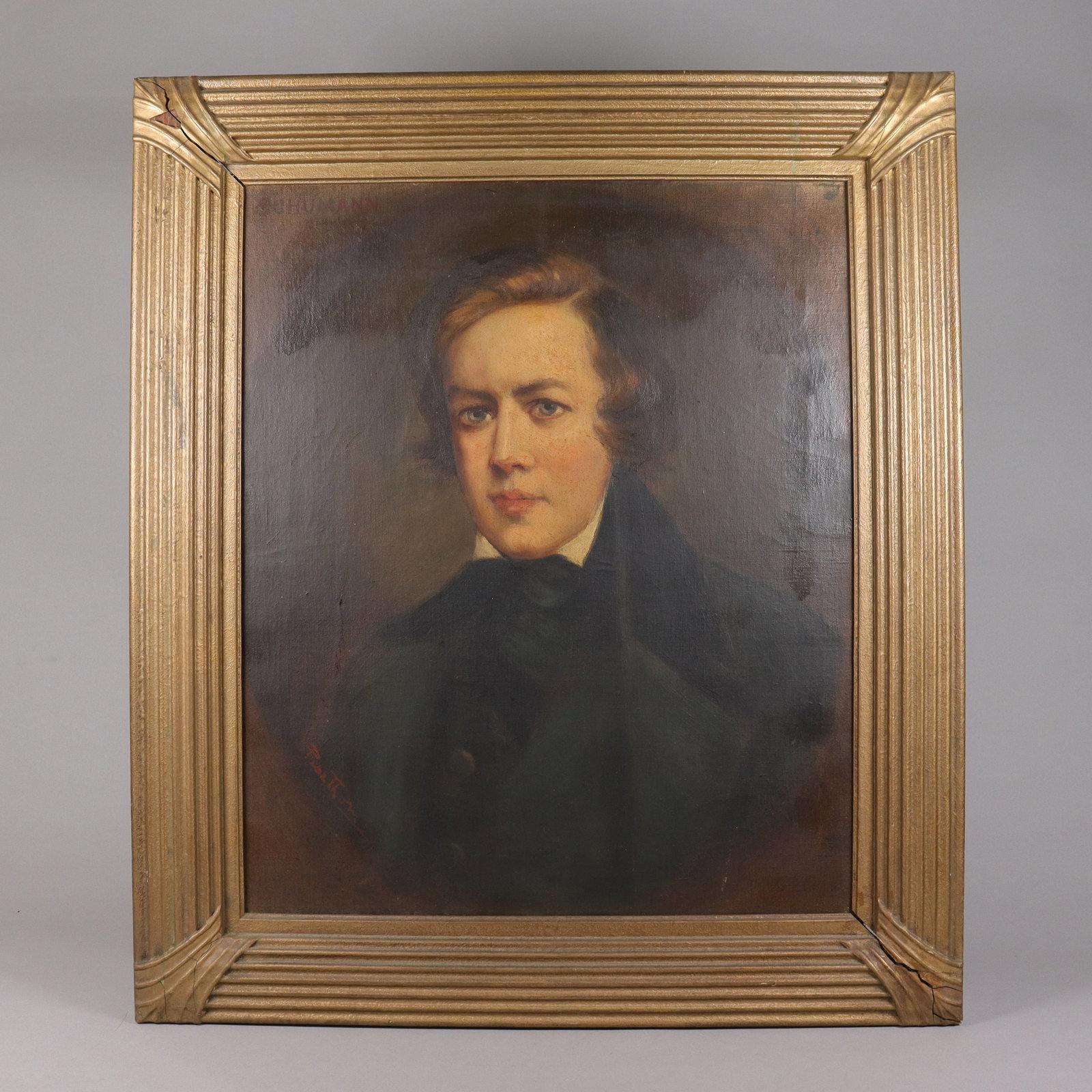 Baron Paszthory antique oil painting: Baron Paszthory antique oil on canvas painting. H: 30.5" x W: 26.5."