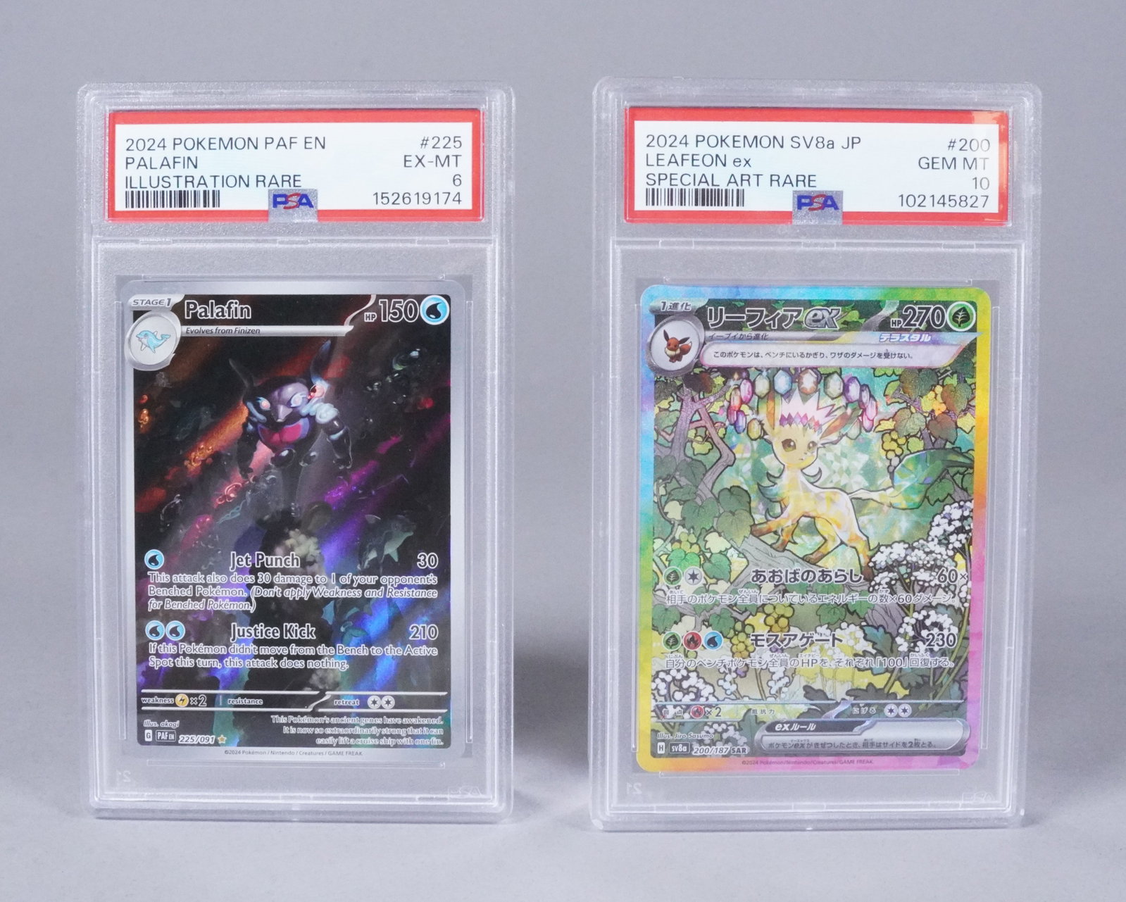 2 Pokemon cards PSA graded: 2 Pokemon cards, PSA graded.