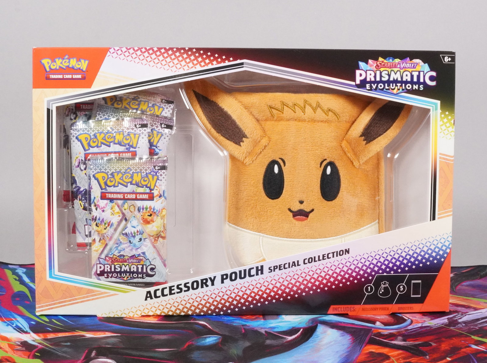 5 Pokemon sealed packs prismatic box: 5 Pokemon sealed packs Prismatic Evolutions box.
