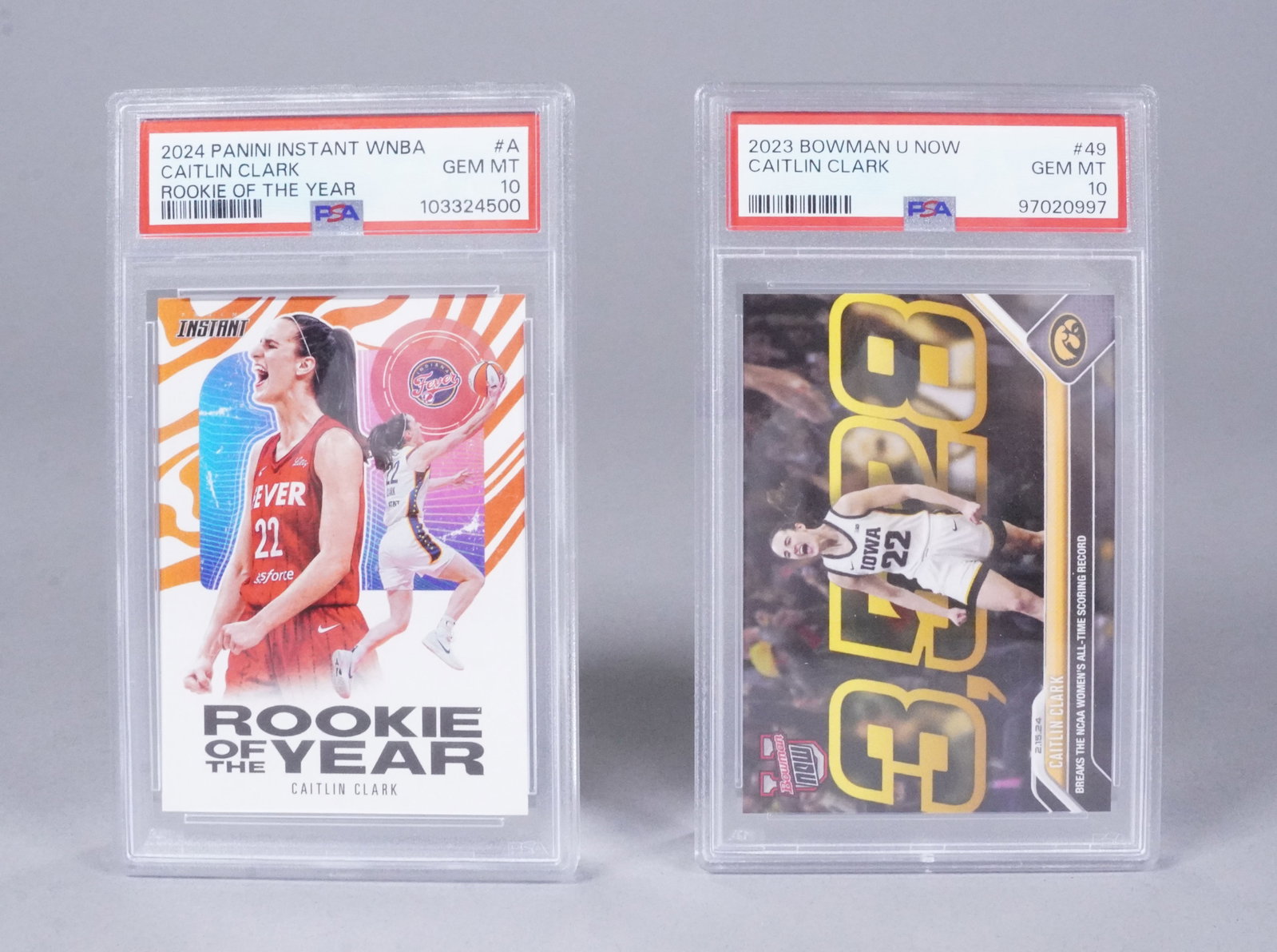 2 Caitlin Clark card PSA: 2 Caitlin Clark basketball card, PSA graded.