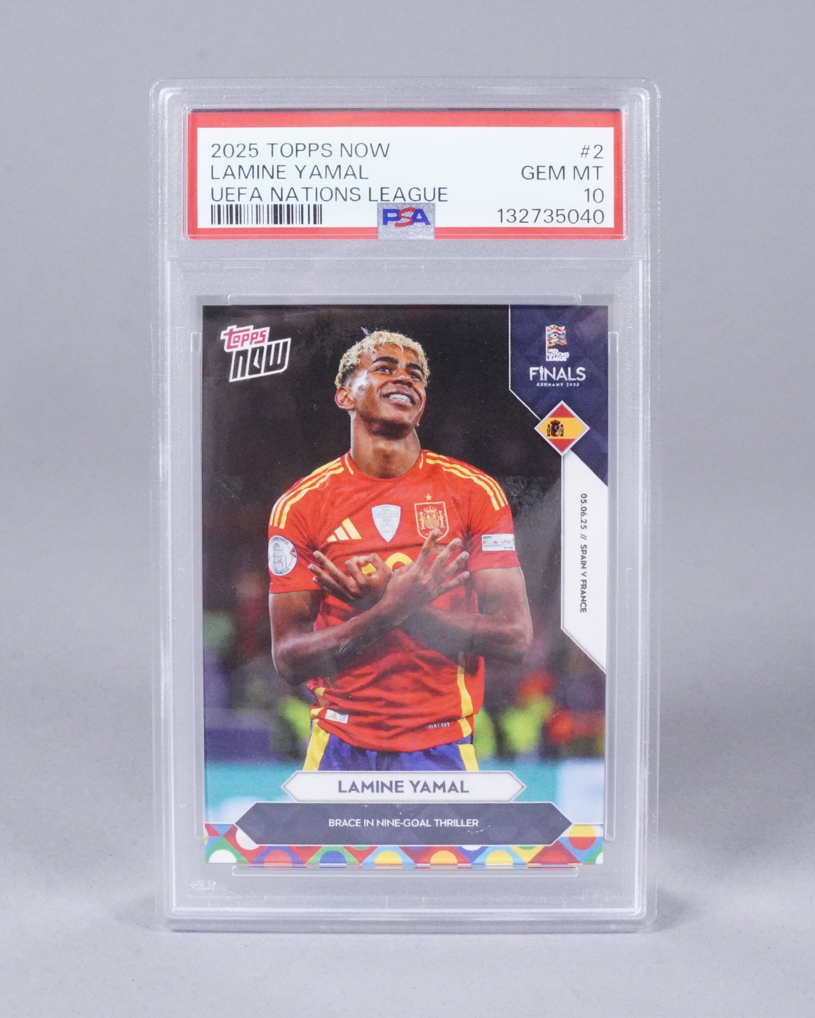 2025 Topps Lamine Yamal card PSA 10: 2026 Lamine Yamal card, PSA 10.