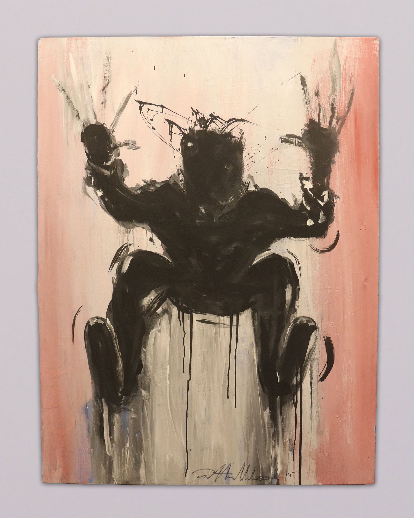 Richard Hambleton fine painting as is (1 of 8)